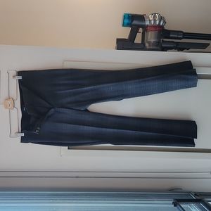 New Theory Wool Plaid Pants (Slim Straight)